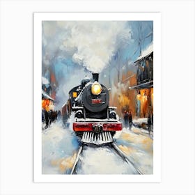 Christmas Train 12 Art Print