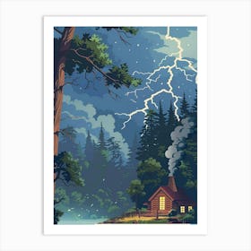 Cabin In The Woods Art Print