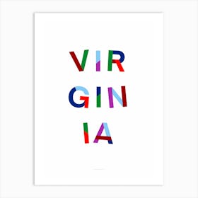 Virginia State Flag Colours Art Print