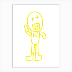 Yellow Kids Art Art Print