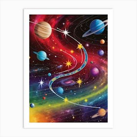 Planets In Space 12 Art Print