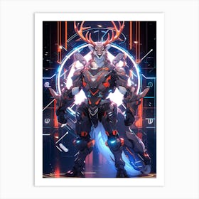 Deer Intricate Cybersuit Art Print