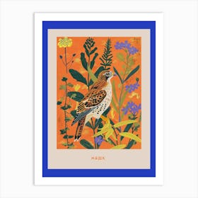 Spring Birds Poster Hawk 1 Art Print