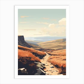 Pennine Way England 3 Hiking Trail Landscape Art Print