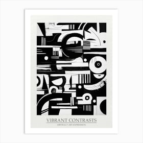 Vibrant Contrasts Abstract Black And White 6 Poster Art Print