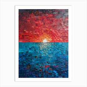 Sunset Over The Ocean 72 Art Print