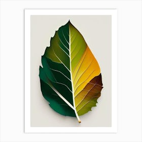 Birch Leaf Vibrant Inspired Art Print