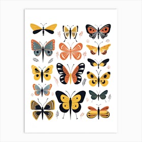 Set Of Butterflies 1 Art Print