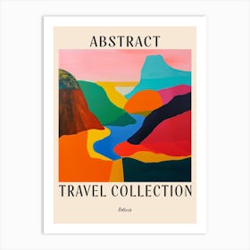 Abstract Travel Collection Poster Bolivia 6 Art Print