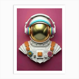 Astronaut Helmet Art Print