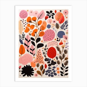 Abstract Matisse-Style Floral Pattern Art Print