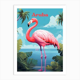 Aruba Vacation Souvenir Travel Illustration Art Art Print