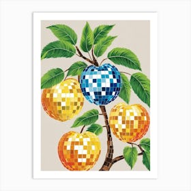 Apple Tree With Disco Balls Art Print