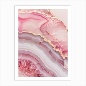 Pink Agate Art Print