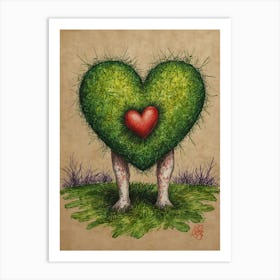 Heart Of Grass 2 Art Print