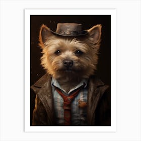 Gangster Dog Cairn Terrier Art Print