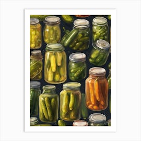 Pickles In Jars 1 Art Print