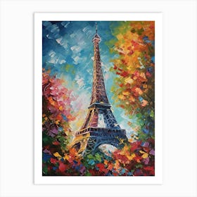 Eiffel Tower Paris France Monet Style 35 Art Print