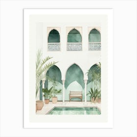 Marrakech Pool Art Print