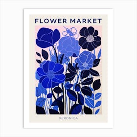 Blue Flower Market Poster Veronica 2 Póster