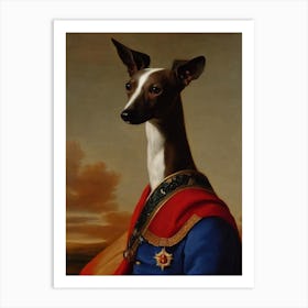 Italian Greyhound 3 Renaissance Portrait Oil Painting Art Print
