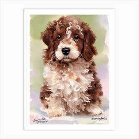 Lagotto Romagnolo 2 Watercolour Dog Art Print