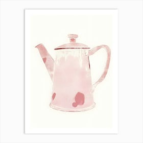 Pink Teapot Art Print