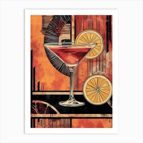 Art Deco Cocktail 6 Art Print