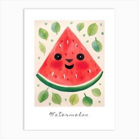 Friendly Kids Watermelon 1 Poster Art Print