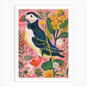 Spring Birds Puffin 4 Art Print