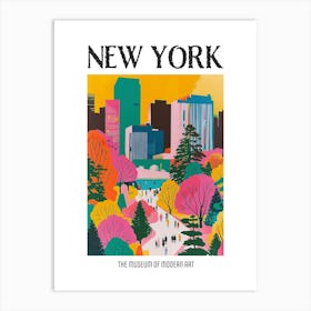 The Museum Of Modern Art New York Colourful Silkscreen Illustration 4 Poster Art Print
