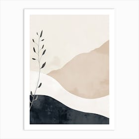 Natural Waves Minimalist Style Art Print