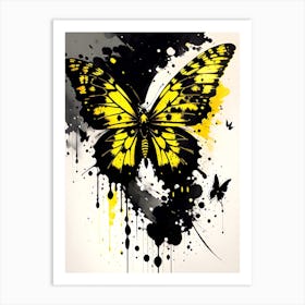 Butterfly In Black And Yellow Art Print