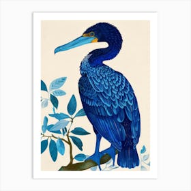 Blue Cormorant 1 Art Print