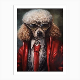 Gangster Dog Poodle 3 Art Print