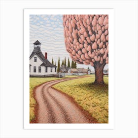 Fort Vancouver National Historic Site Fauvism Illustration 15 Art Print