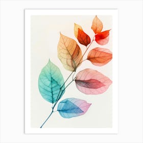 Watercolor Leaves 26 Art Print