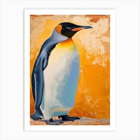 King Penguin Saunders Island Colour Block Painting 4 Art Print