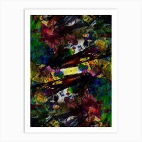 Dark Abstraction Acrylic Paints 1 Art Print