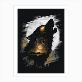 Howling Wolf Art Print