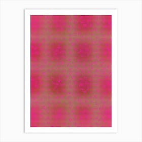 Pink Squares Abstract Pattern Art Print