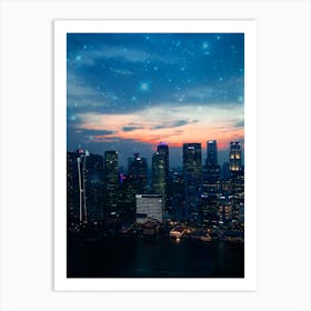 Singapore Sundown Art Print