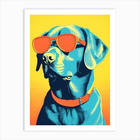 Dog In Sunglasses 1 Art Print