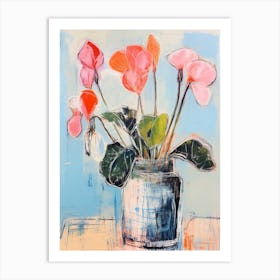 Flower Painting Fauvist Style Cyclamen 1 Art Print