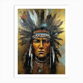 Portraits of Native American Spirit Art Print