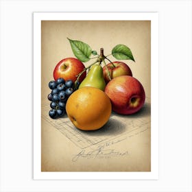 Fruit And Berries 1 Art Print