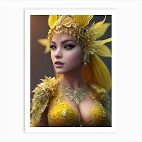 Golden Goddess Art Print