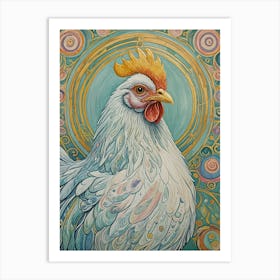 Rooster Swirls Póster