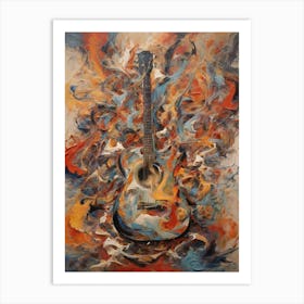 Guitar abstract Art Print