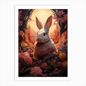 Rabbit In The Forest Art Print